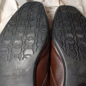 Salvatore Ferragamo horse bit loafers brown